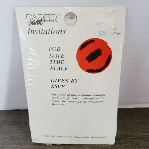 Vintage 80s 90s Paper Art Company Cute Kawaii Pastel Teddy Bear Invitations - Picture 2 of 9